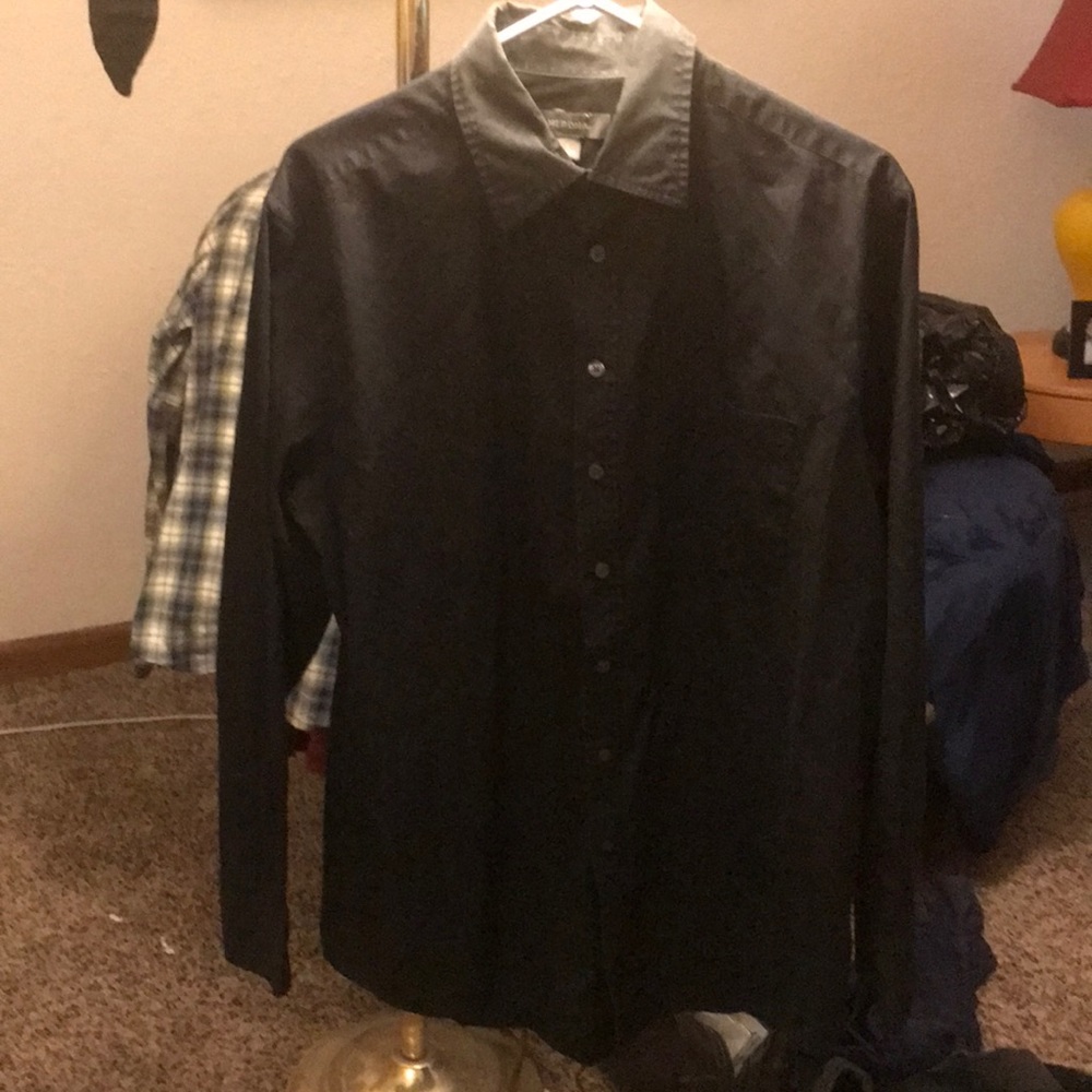 L - Black - MERONA (Spotted) Dress Shirt